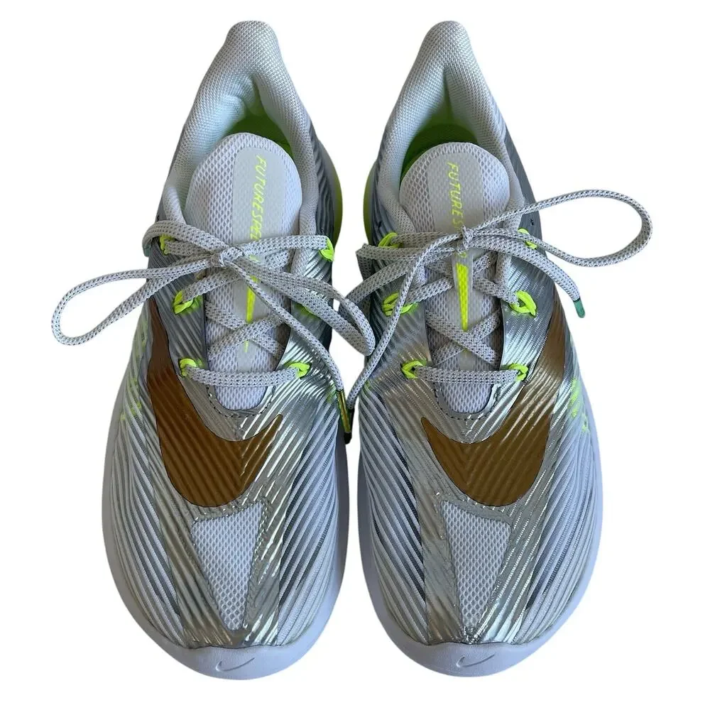 Nike‎ Future Speed Running Shoes Size 6 Youth Chrome Silver Metallic Sneakers